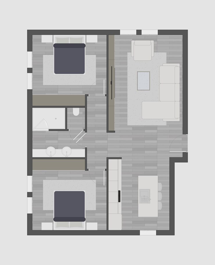 2 Bedroom Floor Plan